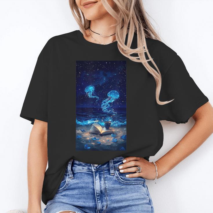 Cosmic Botanical Book Lover Reading Unisex T-Shirt