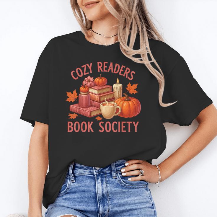 Cozy Readers Book Society Teacher Reading Floral Pumpkin Tee Unisex T-Shirt