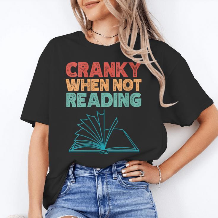 Cranky When Not Reading Retro Vintage Book Lover Unisex T-Shirt Cranky When Not Reading Retro Vintage Book Lover Unisex T-Shirt