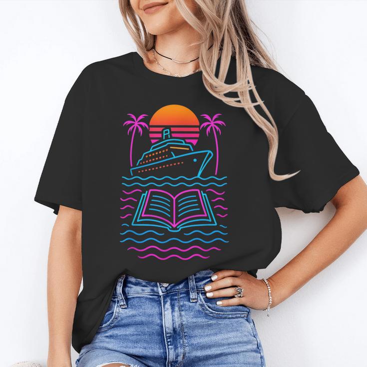 Cruise Ship Vacations Reading Book Lovers Sunset Unisex T-Shirt
