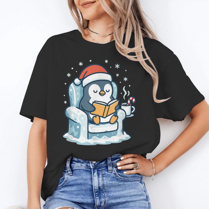 Cute Christmas Penguin Reading Book Cozy Winter Holiday Art Unisex T-Shirt Cute Christmas Penguin Reading Book Cozy Winter Holiday Art Unisex T-Shirt