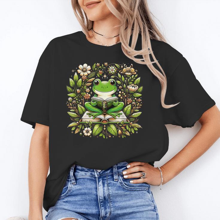 Cute Floral Frog Book Reading Unisex T-Shirt Cute Floral Frog Book Reading Unisex T-Shirt