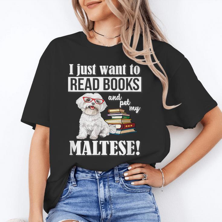 Cute Glasses Read Books & Pet My Maltese Lover Unisex T-Shirt