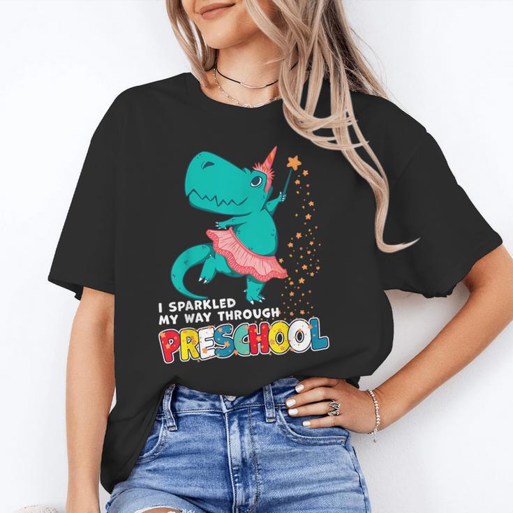 Cute Magical Ballerina Dino Unicorn Preschool Graduation Unisex T-Shirt