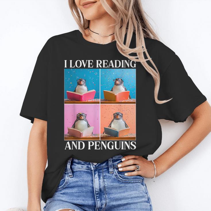 Cute Penguin Reading Book School Librarian Teacher Student Unisex T-Shirt