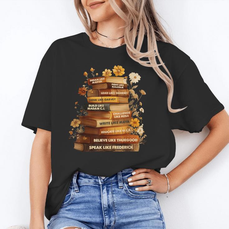 Dream Like Martin Floral Book History Month Women Men Unisex T-Shirt
