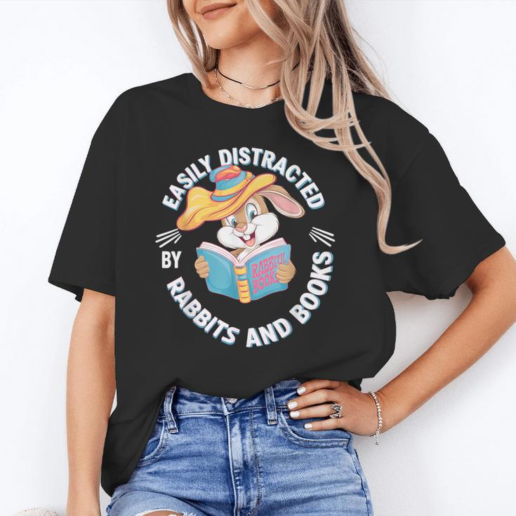 Easily Distracted By Rabbits And Books Reading Unisex T-Shirt