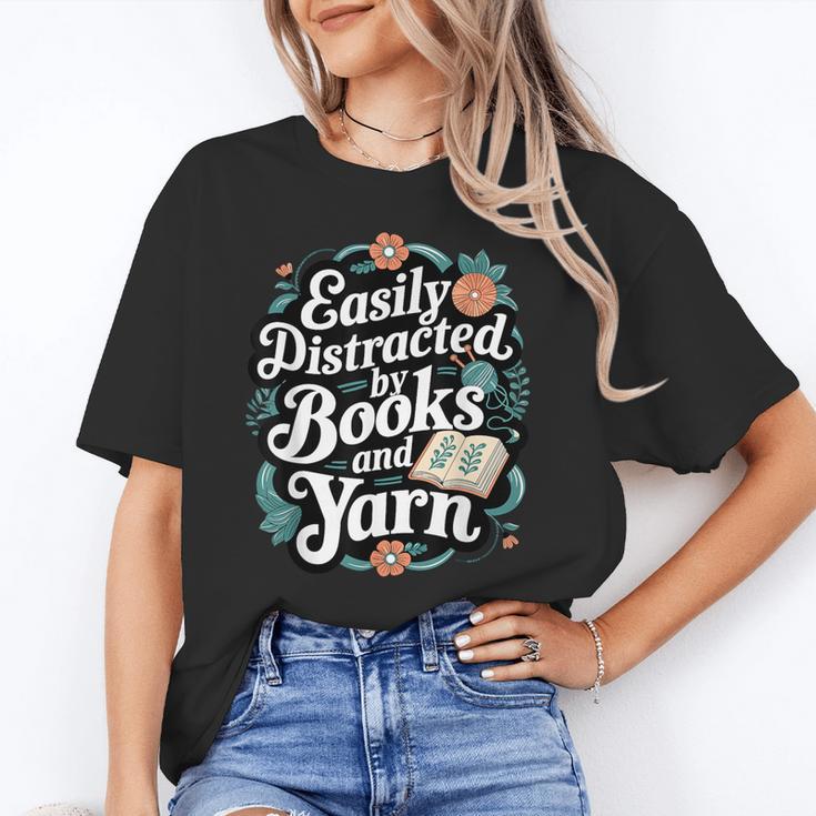 Easily Distracted By Yarn And Books Unisex T-Shirt