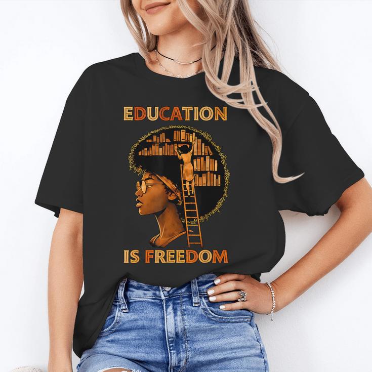 Education Is Freedom Teacher Book Black History Month Unisex T-Shirt Education Is Freedom Teacher Book Black History Month Unisex T-Shirt