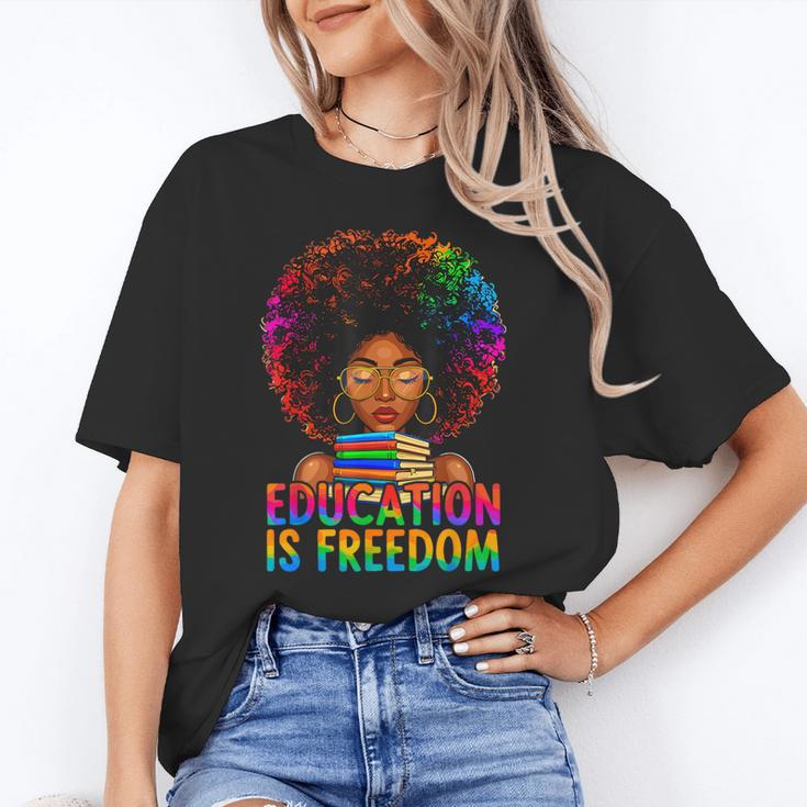 Education Is Freedom Teacher Books History Month Unisex T-Shirt