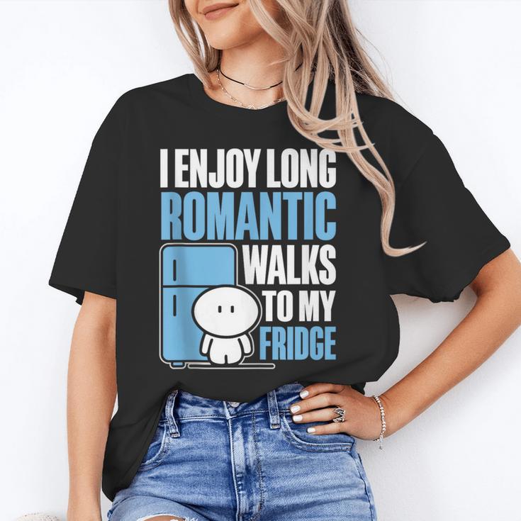 I Enjoy Long Romantic Walks To My Fridge Introvert Unisex T-Shirt I Enjoy Long Romantic Walks To My Fridge Introvert Unisex T-Shirt