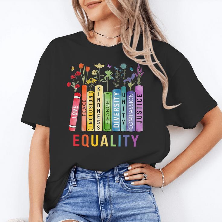 Equality Books Peace Love Compassion LGBT Gay Lesbian Pride Unisex T-Shirt Equality Books Peace Love Compassion LGBT Gay Lesbian Pride Unisex T-Shirt