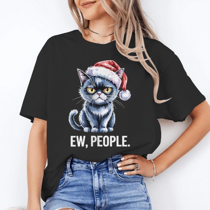 Ew People Cat Christmas Introvert Holiday Humor Unisex T-Shirt Ew People Cat Christmas Introvert Holiday Humor Unisex T-Shirt