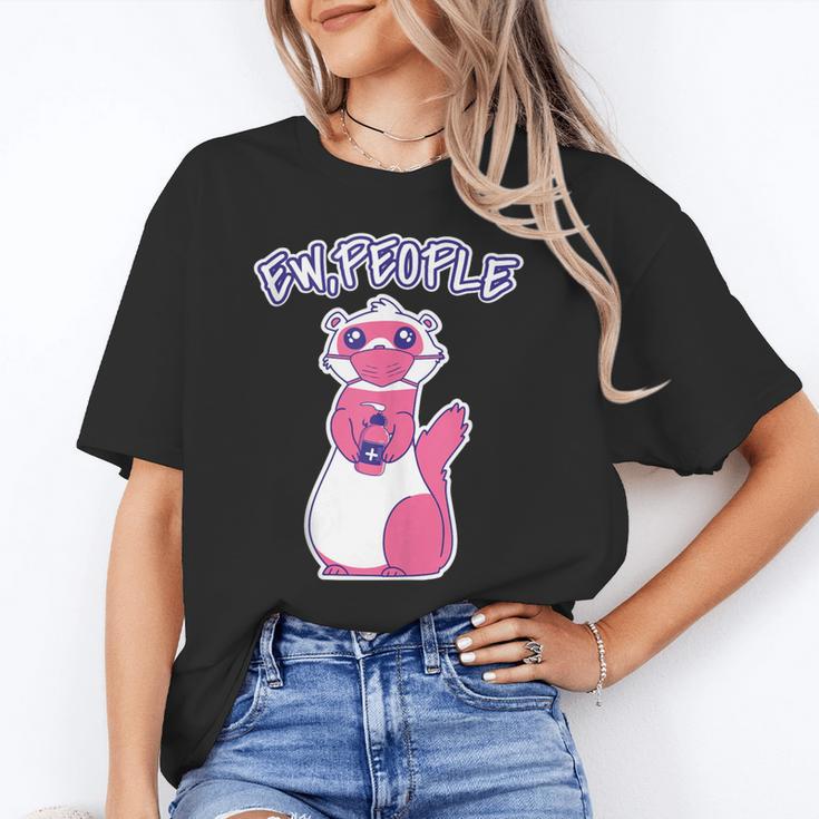 Ew People Introvert Ferrets Saying Mask Ferret Unisex T-Shirt Ew People Introvert Ferrets Saying Mask Ferret Unisex T-Shirt
