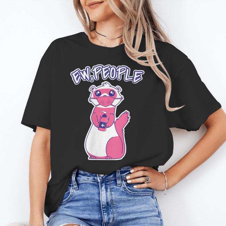 Ew People Introvert Ferrets Saying Mask Ferret Unisex T-Shirt