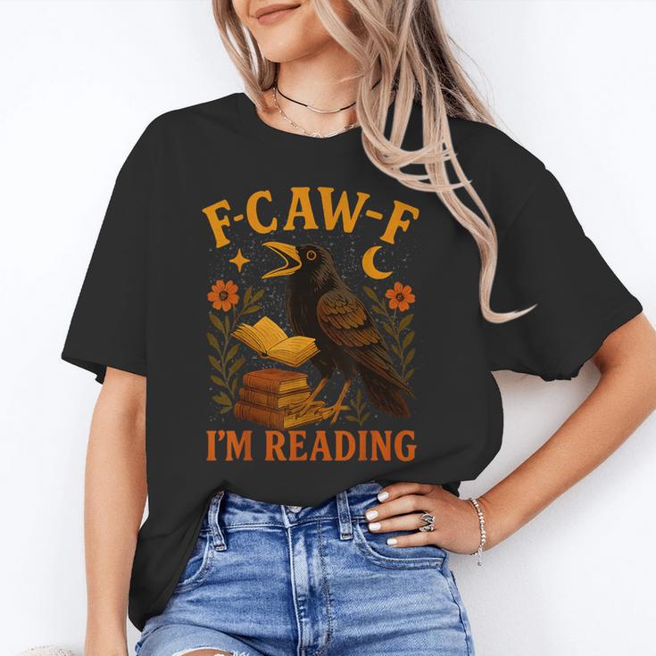 F CAW F Crow I'm Reading Book Lover Fall Unisex T-Shirt