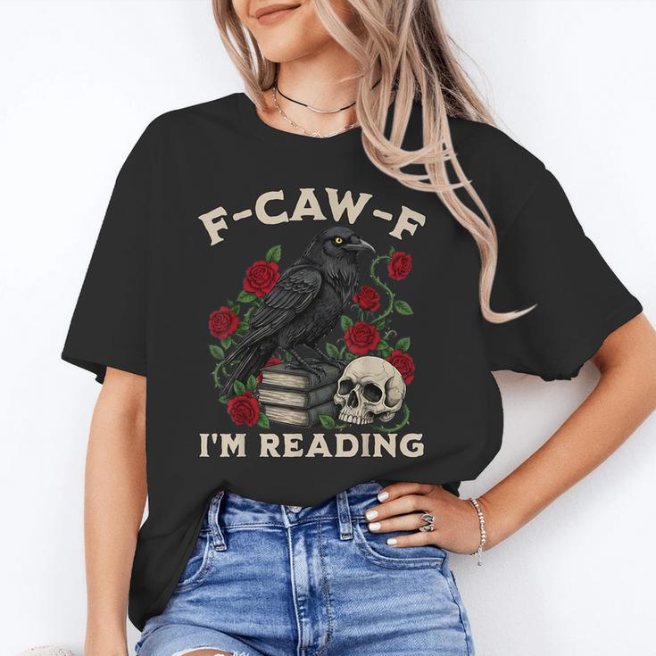 F-CAW-F I'm Reading Crow Book Lover Introvert Meme Unisex T-Shirt