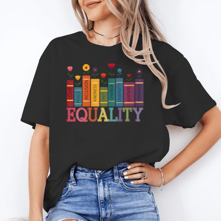 Floral Flower Book Equality Human Rights Women's Rights Unisex T-Shirt