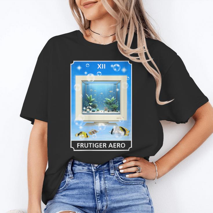 Frutiger Aero Aesthetic Tech Computer Aquarium Tarot Card Unisex T-Shirt