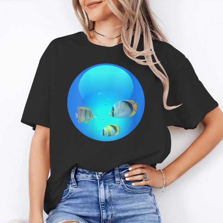 Frutiger Aero Aesthetic Tech Orb Fishes Unisex T-Shirt