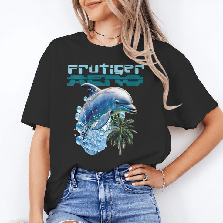 Frutiger Aero Splashy Dolphin Y2k Aesthetic Graphic Unisex T-Shirt
