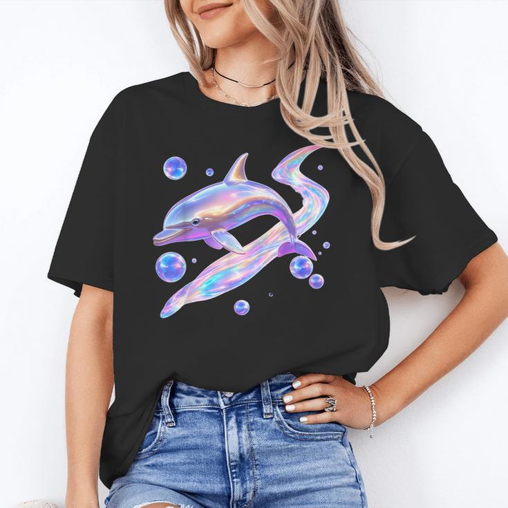 Frutiger Aero Y2K Chrome Dolphin Unisex T-Shirt