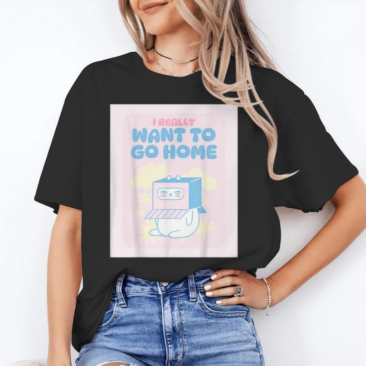 Fun Cute Introvert Cat Character Quote Men Women Unisex T-Shirt Fun Cute Introvert Cat Character Quote Men Women Unisex T-Shirt