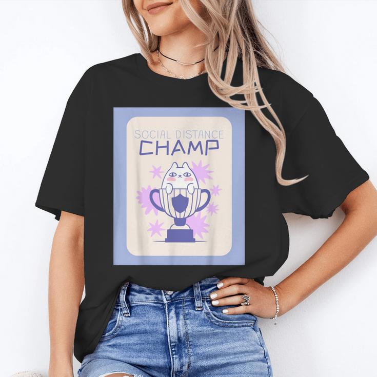 Fun Cute Introvert Cat Character Trophy For Men Women Unisex T-Shirt Fun Cute Introvert Cat Character Trophy For Men Women Unisex T-Shirt