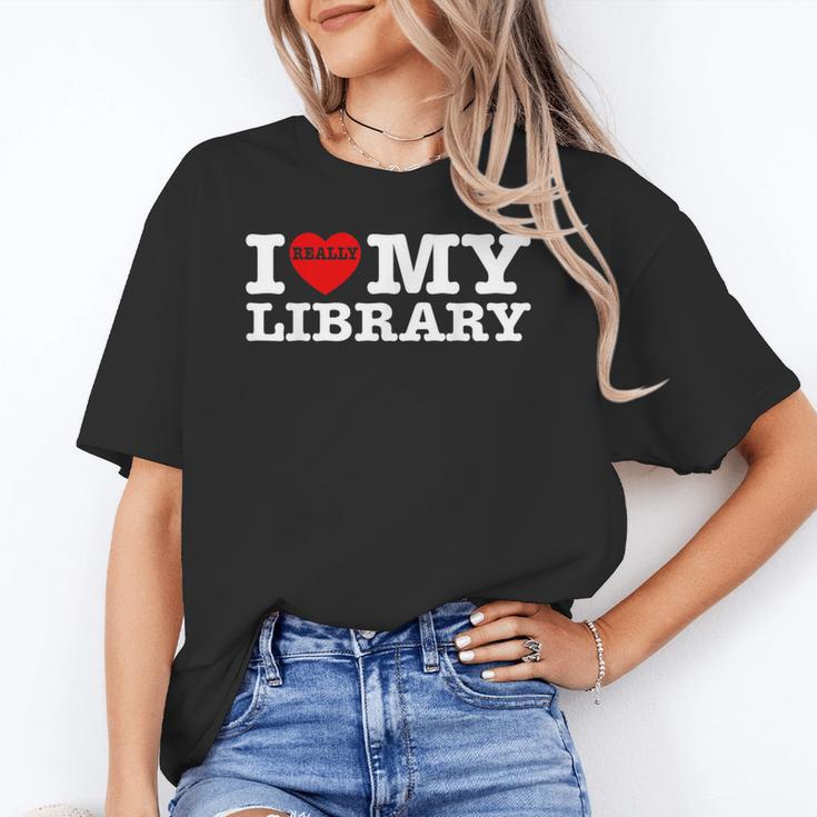 Fun I Love My Library Book Reader Bookworm Librarian Costume Unisex T-Shirt Fun I Love My Library Book Reader Bookworm Librarian Costume Unisex T-Shirt