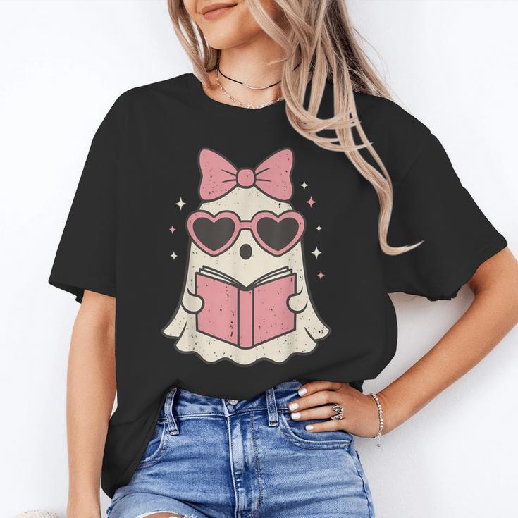 Ghost Reading Book Halloween Cat Lover Unisex T-Shirt Ghost Reading Book Halloween Cat Lover Unisex T-Shirt