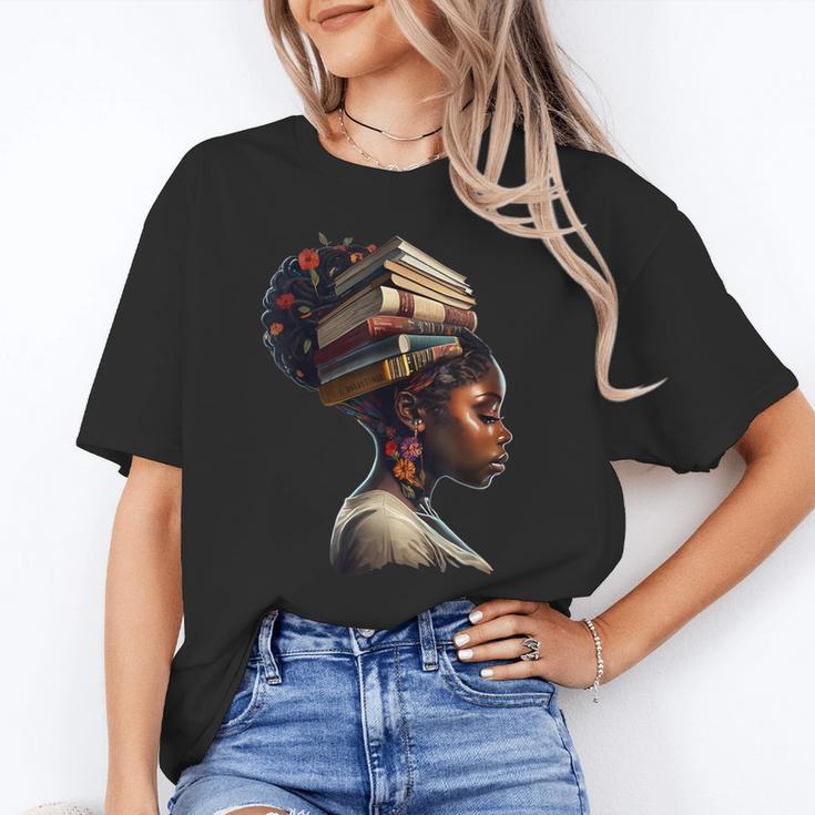 Girl Crown Of Books African Teacher Black History BHM Unisex T-Shirt