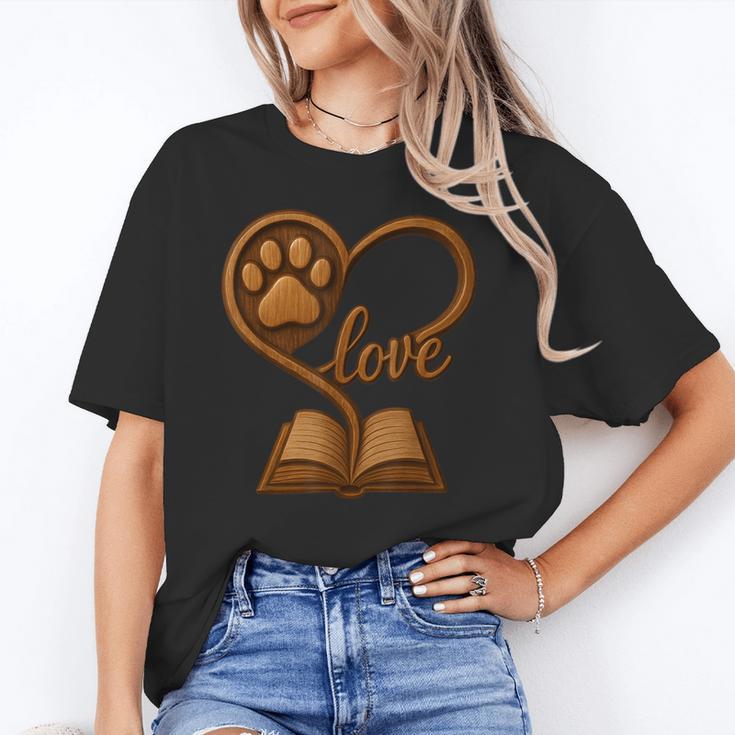 Girl Who Loves Dogs & Books Heart Dog Lover Reader Reeding Unisex T-Shirt Girl Who Loves Dogs & Books Heart Dog Lover Reader Reeding Unisex T-Shirt