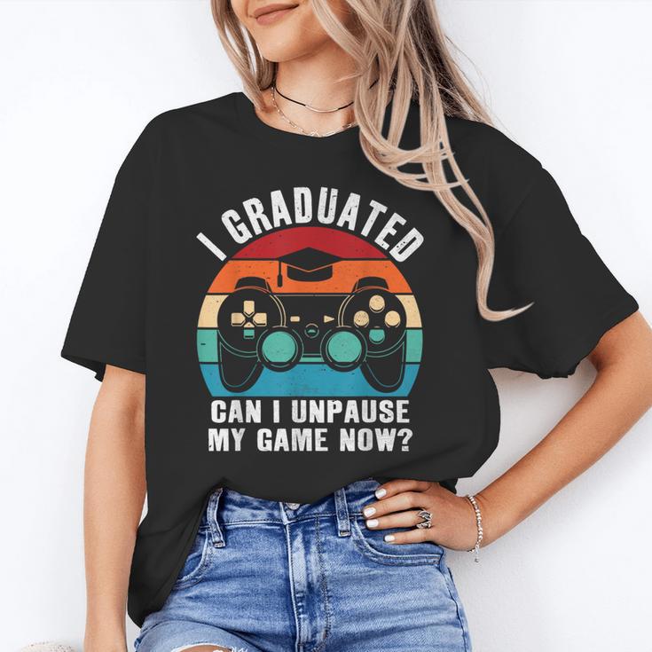 I Graduated Can I Unpause My Game Now Retro Graduation Unisex T-Shirt
