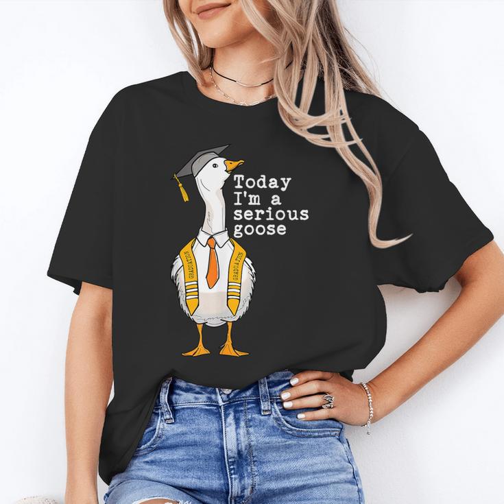 Graduation Senior Silly Goose Today Im A Serious Goose Unisex T-Shirt