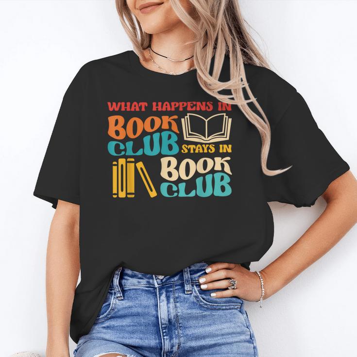 What Happens In Book Club Stays In Book Club Retro Unisex T-Shirt What Happens In Book Club Stays In Book Club Retro Unisex T-Shirt