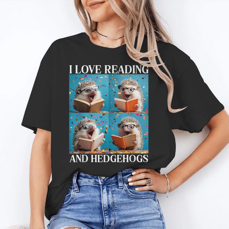 Hedgehog Love Reading And Hedgehogs Child Book Lover Unisex T-Shirt