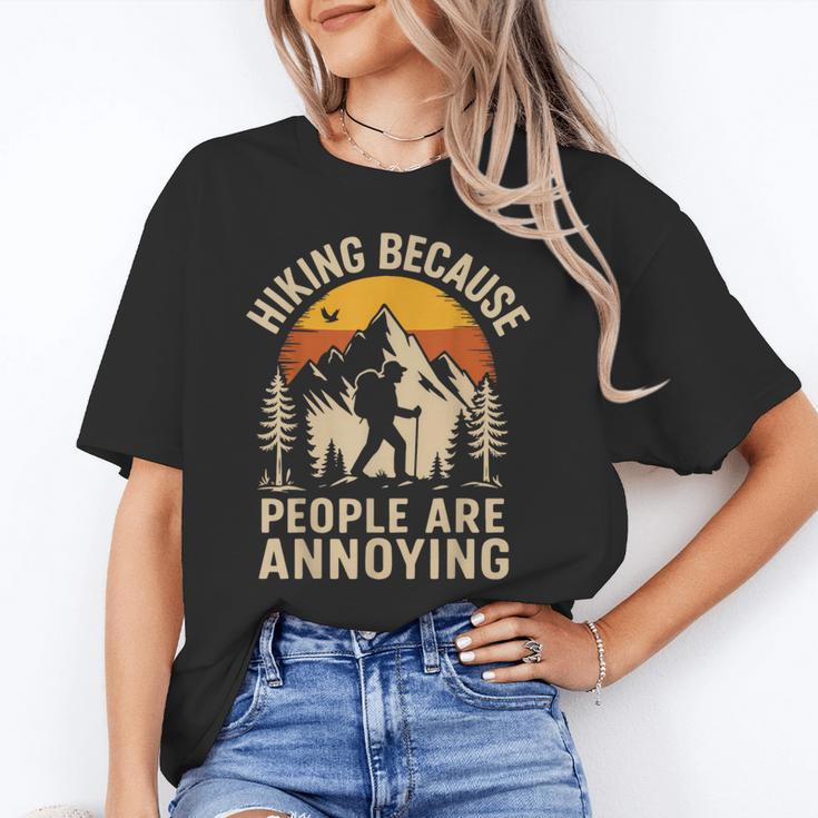 Hiking Because People Are Annoying Introvert Unisex T-Shirt