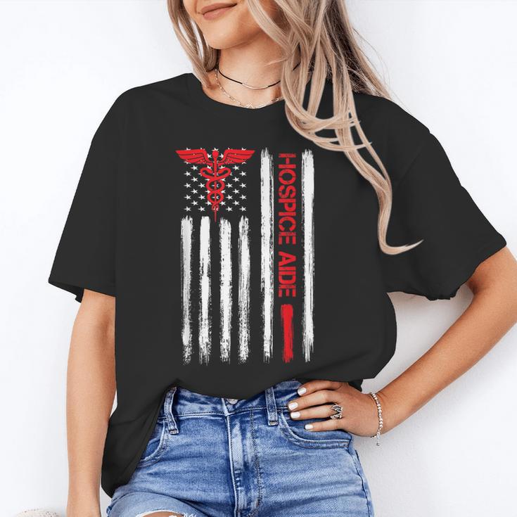 Hospice Aide American Flag Nurses Graduation Medical Unisex T-Shirt