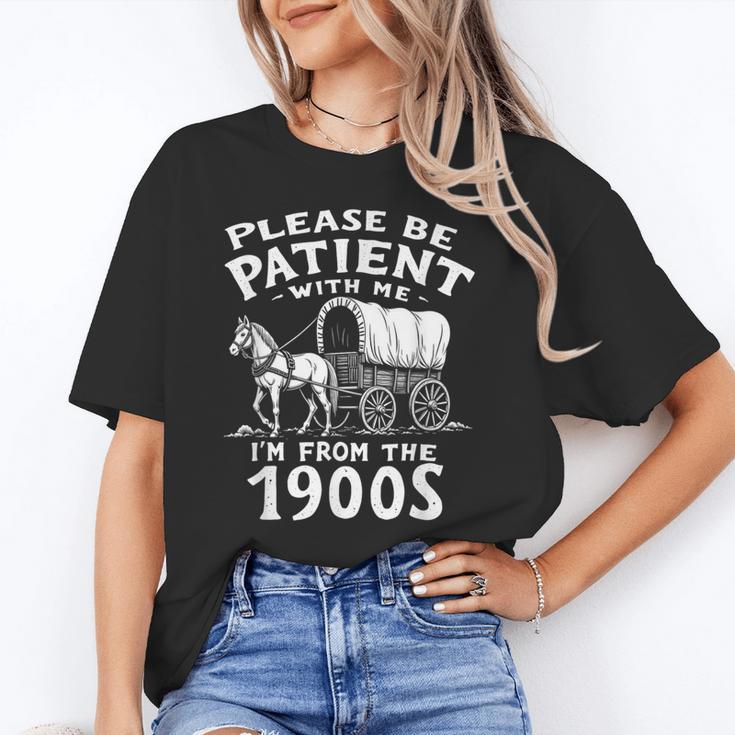 Humorous Wagon Plea Please Be Patient I'm From The 1900s Unisex T-Shirt