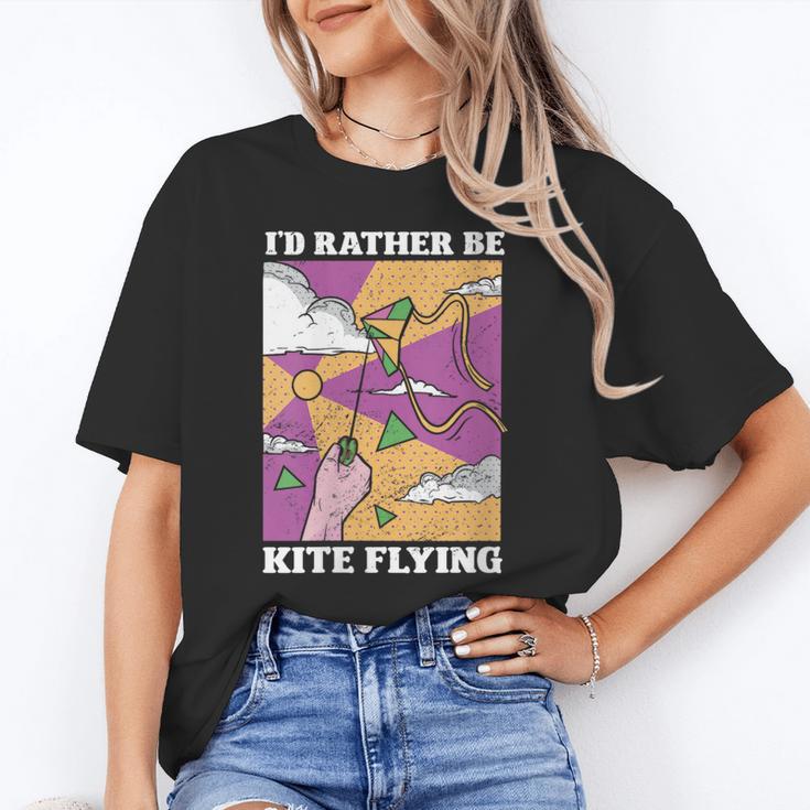 I'd Rather Be Kite Flying Throwback Hobby Memory Kite Unisex T-Shirt