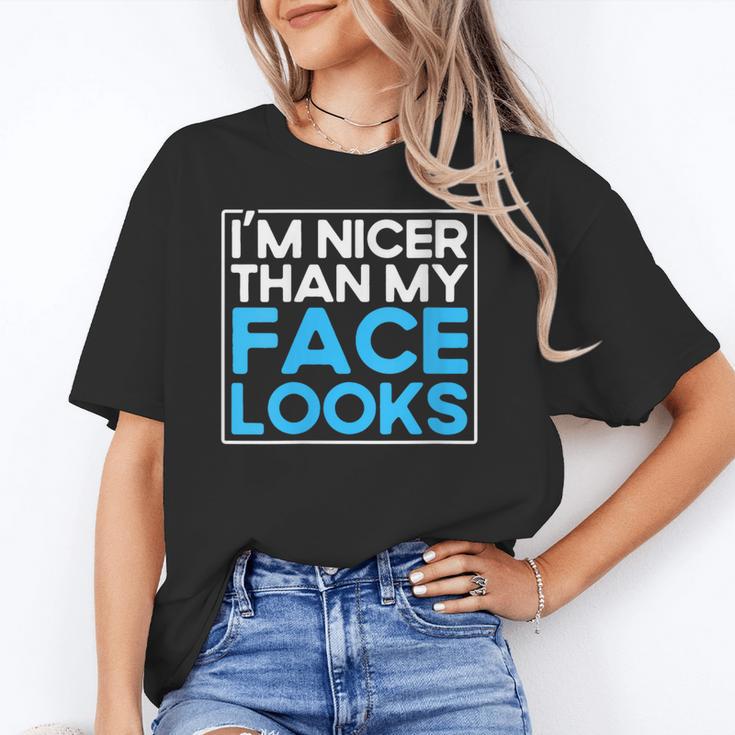 I'm Nicer Than My Face Looks Shy People Introverts Unisex T-Shirt I'm Nicer Than My Face Looks Shy People Introverts Unisex T-Shirt