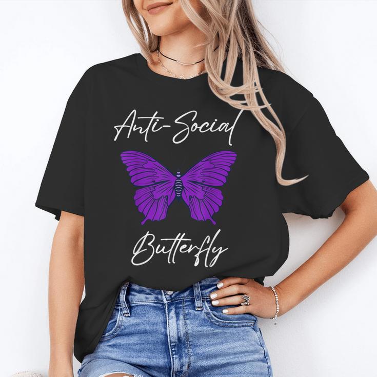 Introvert Antisocial Butterfly For Women Men Unisex T-Shirt Introvert Antisocial Butterfly For Women Men Unisex T-Shirt