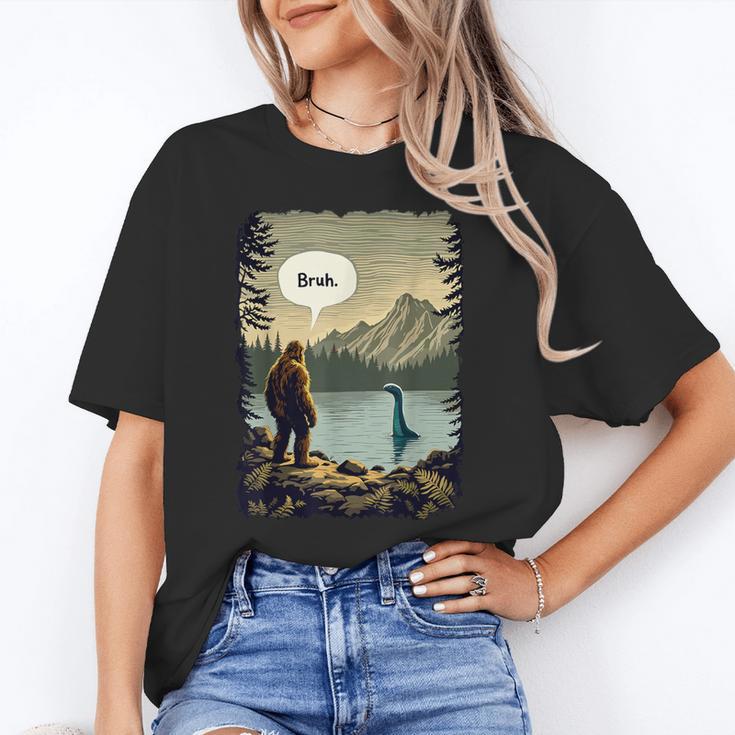 Introvert Bigfoot Sasquatch Loch Ness Monster Bruh Unisex T-Shirt Introvert Bigfoot Sasquatch Loch Ness Monster Bruh Unisex T-Shirt
