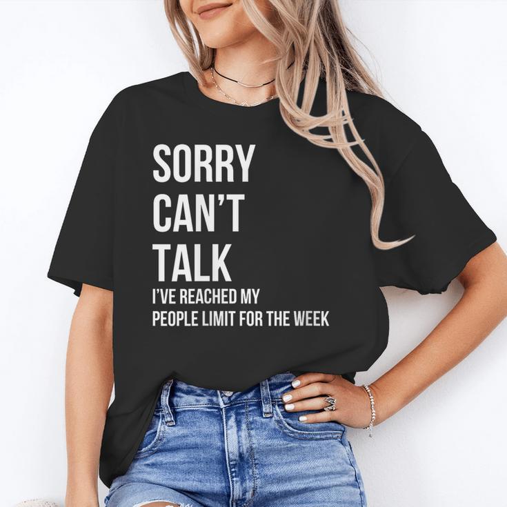 Introvert Can't Talk Reached People Limit For The Week Unisex T-Shirt Introvert Can't Talk Reached People Limit For The Week Unisex T-Shirt