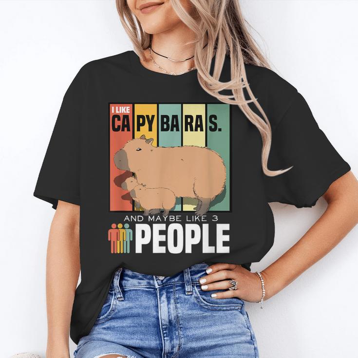 Introvert Capybara Rodent Animal Lover Antisocial Retro Unisex T-Shirt