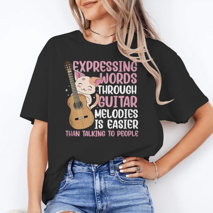 Introvert Guitarist Expressing Words Through Guitar Melody Unisex T-Shirt Introvert Guitarist Expressing Words Through Guitar Melody Unisex T-Shirt