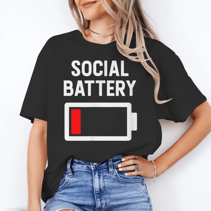 Introvert Low Social Battery Level Anti Social People Unisex T-Shirt