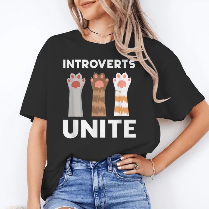Introvert Unite Kitty Paws Raise Introverted Gathering Unisex T-Shirt Introvert Unite Kitty Paws Raise Introverted Gathering Unisex T-Shirt