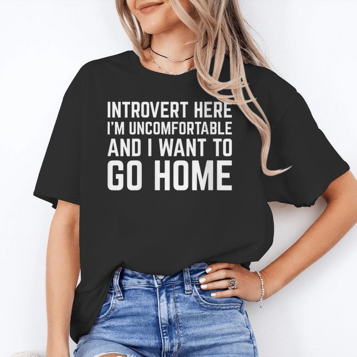 Introvert I Want To Go Home Homebody Loner Humor Unisex T-Shirt