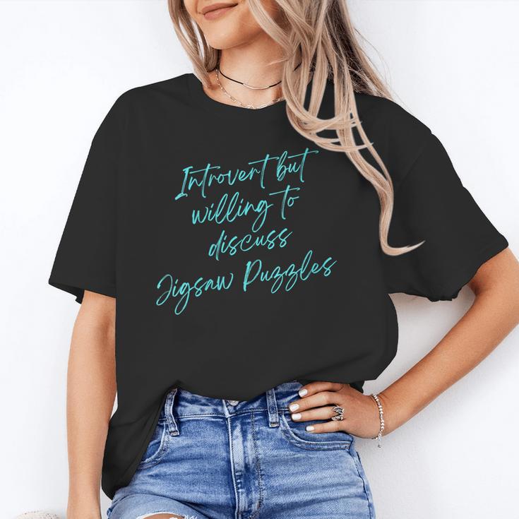 Introvert But Willing To Discuss Jigsaw Puzzles Unisex T-Shirt